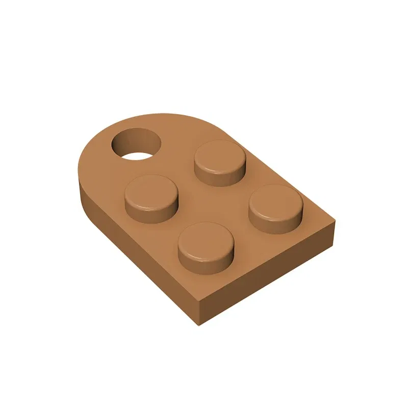 Color: VIOLET/?«?—?…° - Gobricks 1pcs Moc Bricks Plate Special Parts 3x2 with Hole Compatible with 3176 Assemble Building Block Kids Toys DIY Gift Adult