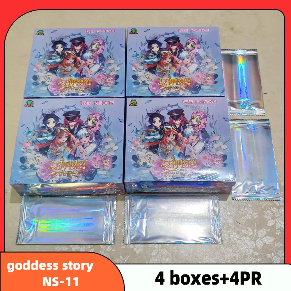 Color: nine - Wholesale 4 Boxes Goddess Story NS-11 Collection Card PR Anime Games Girl Party Swimsuit Bikini Feast Booster Box Doujin