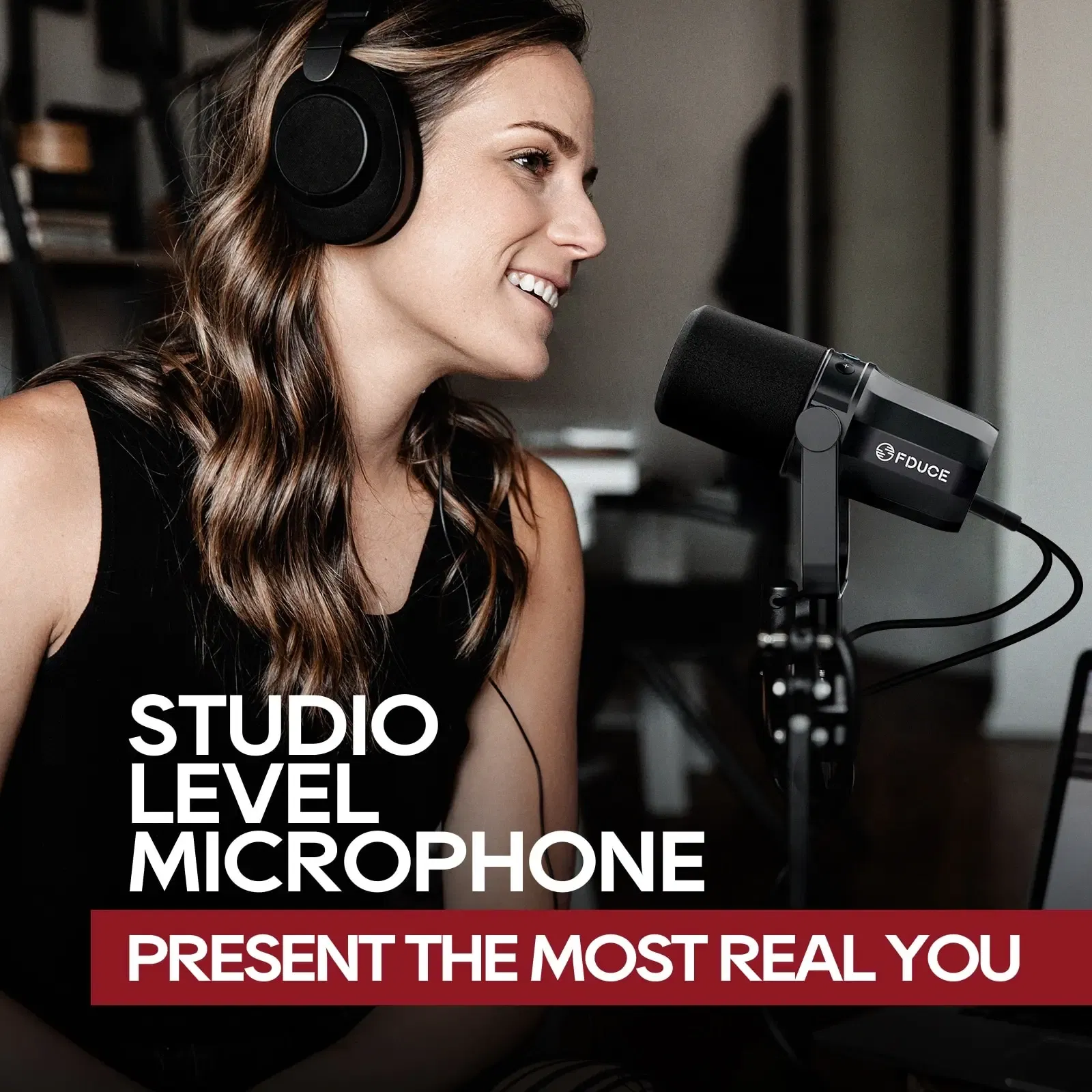 Color: multi - FDUCE Dynamic Microphone SL40X/SL40 Metal Built-in Headset Output Sound Insulation For Podcasts,Live Broadcast and Games