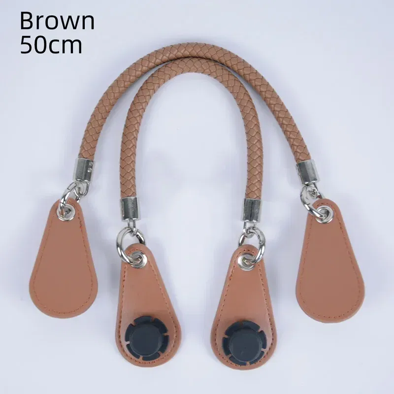 Color: Blue, Ships From: CHINA - 2025 Obag PU Woven braided leather Rope Handles strap belt for O Bag accessoires Tote Bag Women's Bag Accessories