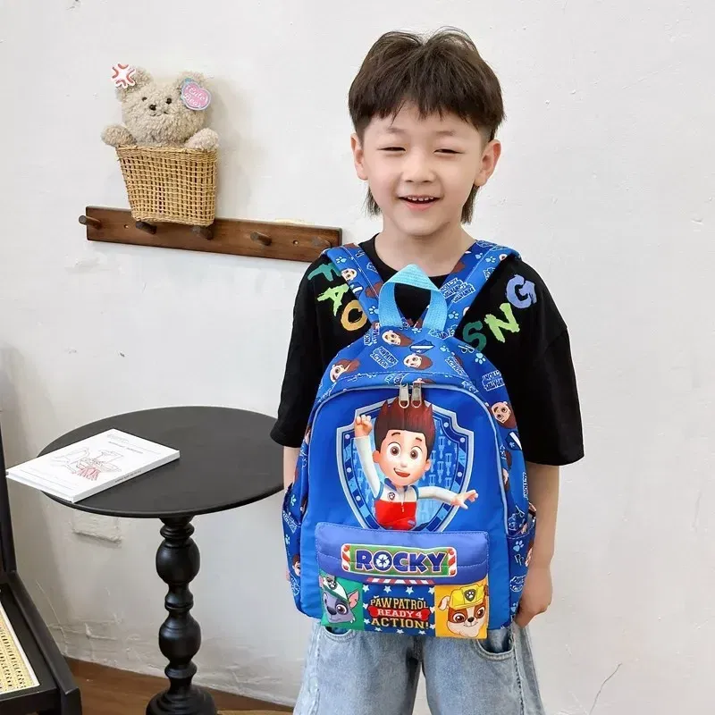 Color: SKY BLUE - PAW Patrol Original Backpack Skye Chase Schoolbag Anime Figure Boys Girls Puppy Patrol Doll Cute Cartoon for Children Toys Gifts
