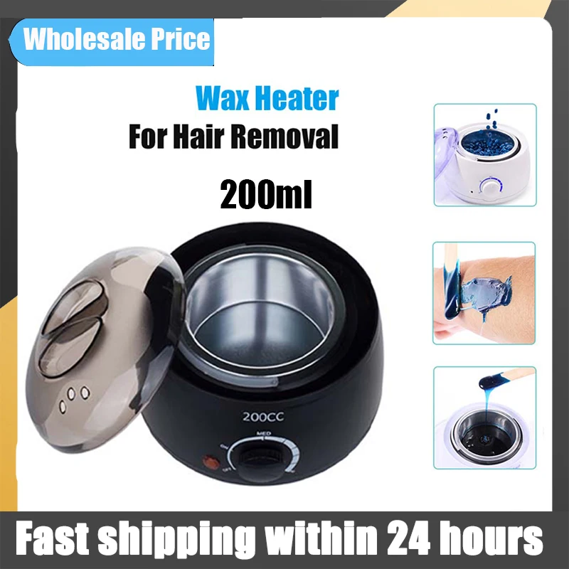 Color: Gold - 200ml Wax Heater Hard Wax Bean Heating Wax Machine Hair Removal Paraffin Heater Depilatory Epilator Wax-melt Pot For Wax Bean