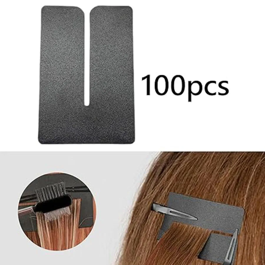 Color: Black, Number of Pcs: 200pcs - 10-100Pcs Hair Extension Protector Shields Heat Scalp Shields Sturdy Heat Shield Guards Heat Insulation Sheet