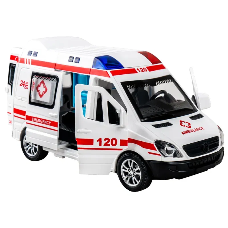 Color: Multicolor - Children's Inertia Pull-back Car Toy with Lighting Sound Simulation Commercial Car Model Boy Gift Toy Car Kids Holiday Gift