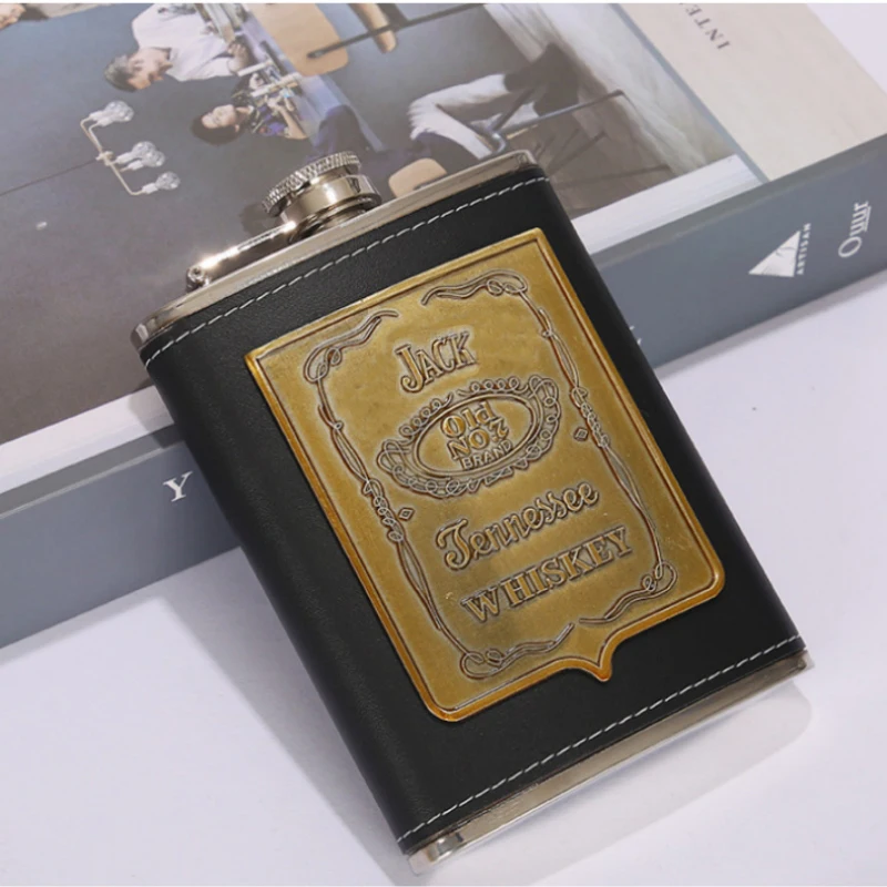Color: SKY BLUE - 7oz/8oz Portable Pocket Hip Flask Outdoor Travel Stainless Steel Flask Whiskey Drink Alcohol Flasks 8oz Steel Hip Flask Flagon
