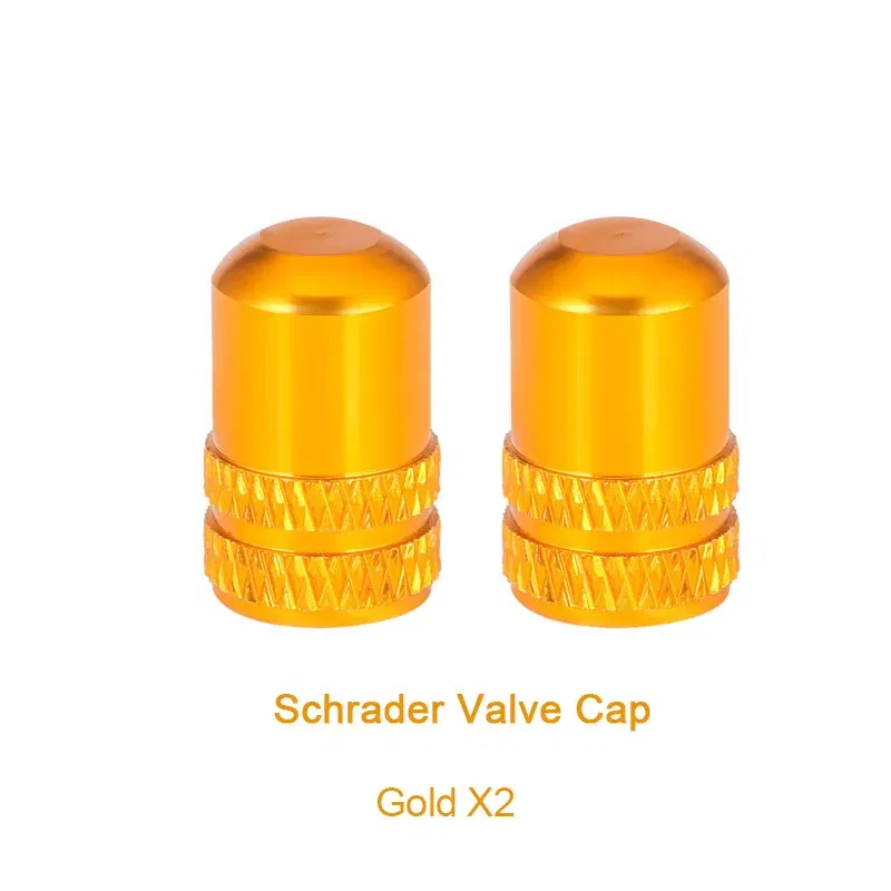 Color: Navy Blue - 2pc Bicycle Valve Cap Aluminum Alloy Presta/Schrader Road Mountain Bike Tire Valve Cap Dust Protection Cover Bicycle Accessories