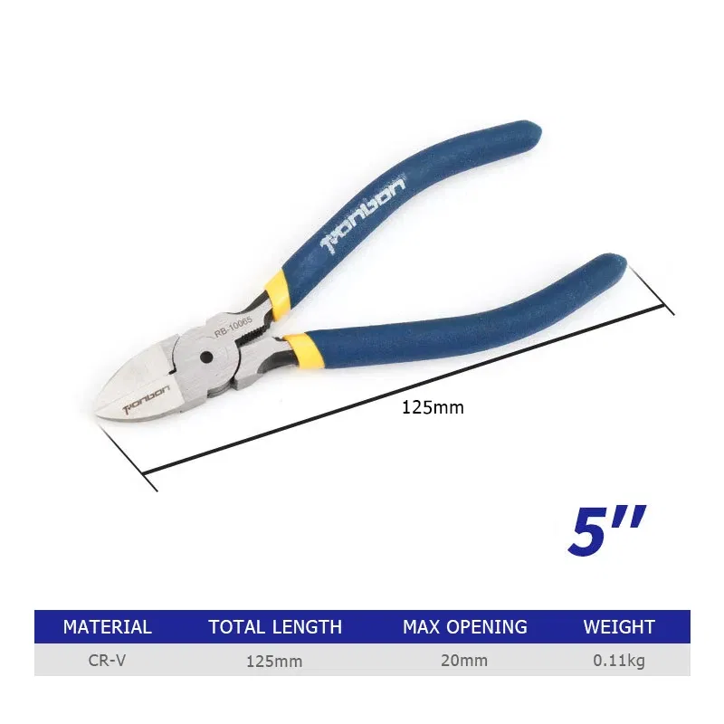 Color: Light Blue - 5/6/7 Inch Professional Cutting Pliers Wire Stripping Tool Side Cutter Cable Burrs Nipper Electricians DIY Repair Hand Tools