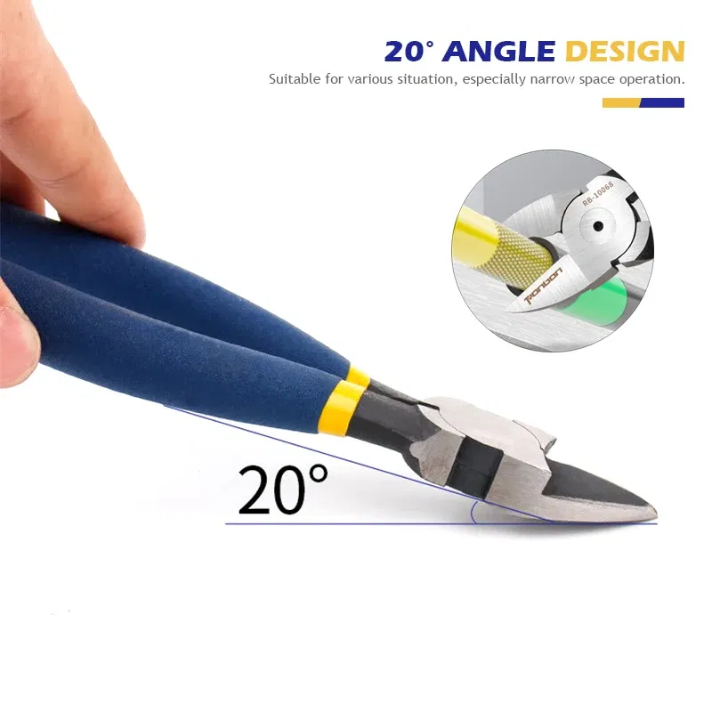 Color: Light Blue - 5/6/7 Inch Professional Cutting Pliers Wire Stripping Tool Side Cutter Cable Burrs Nipper Electricians DIY Repair Hand Tools