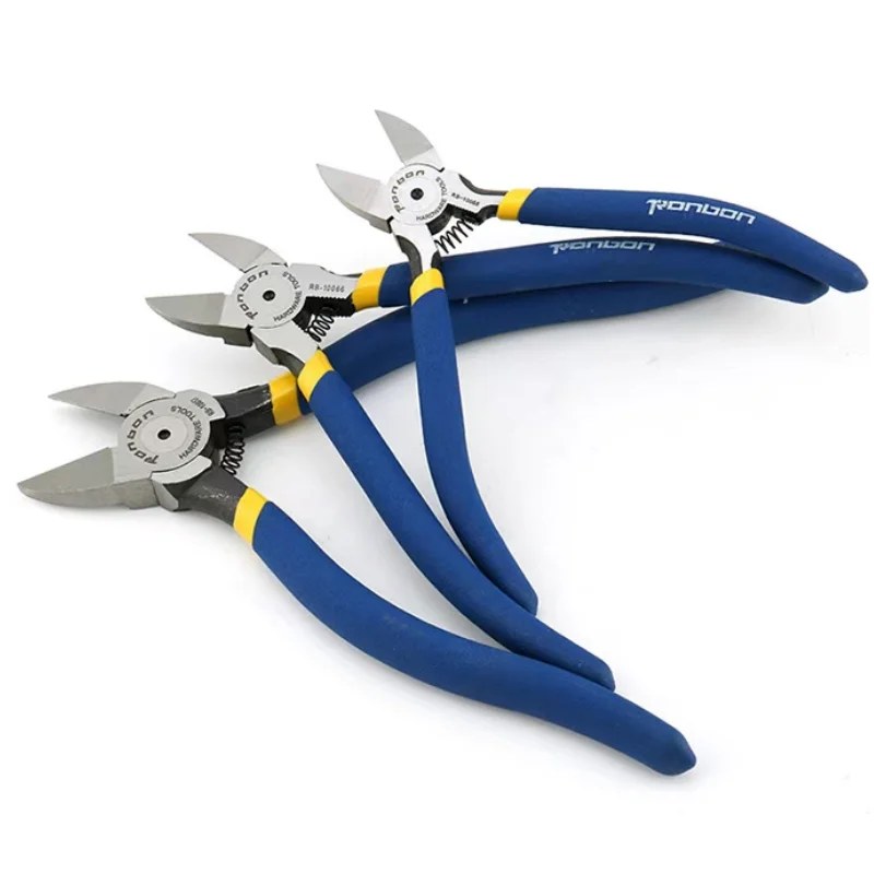Color: Light Blue - 5/6/7 Inch Professional Cutting Pliers Wire Stripping Tool Side Cutter Cable Burrs Nipper Electricians DIY Repair Hand Tools