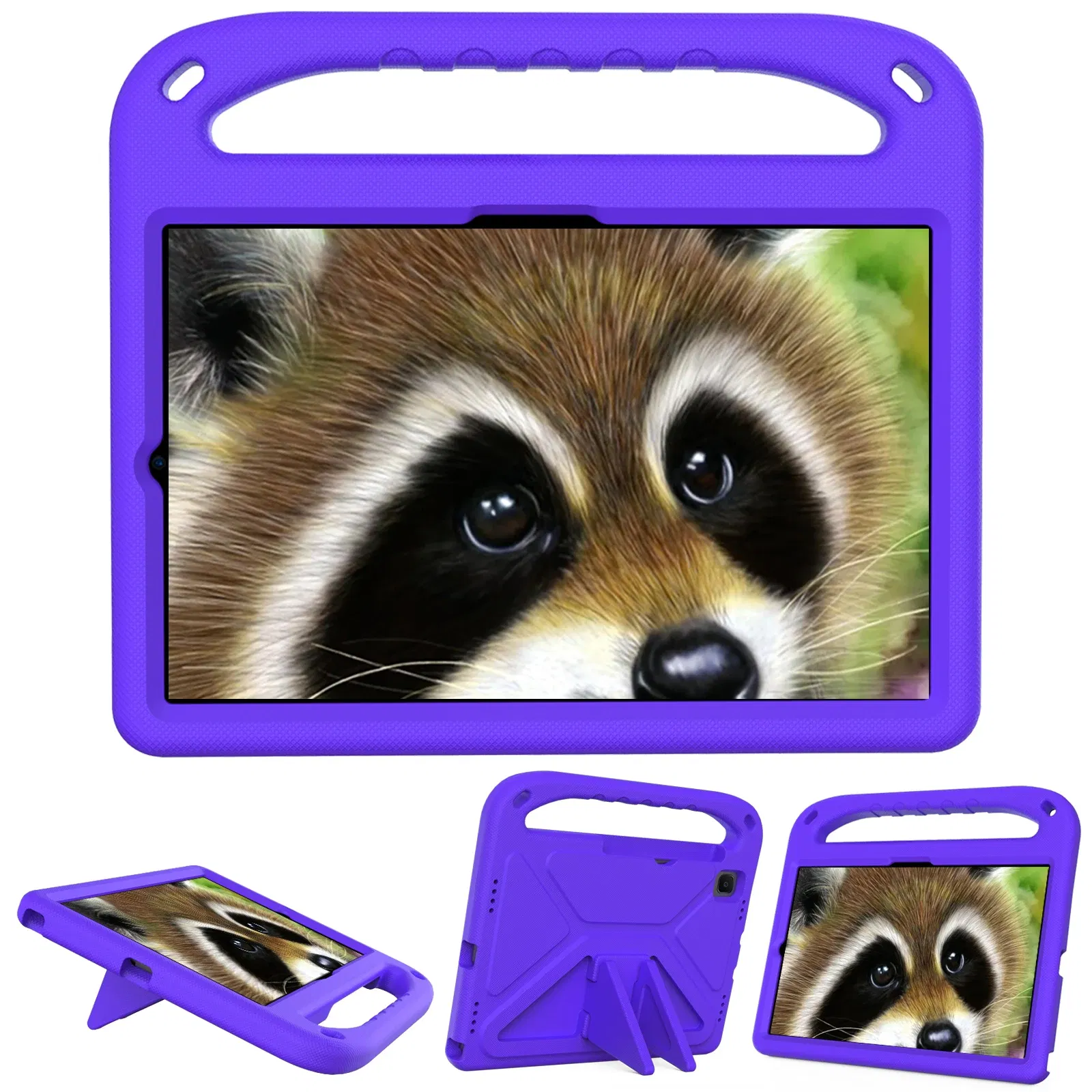 Color: PURPLE, Size: seventeen - Kids tablet case for Samsung Galaxy Tab S9FE+ S9+ S9 S8 S8+ S7FE S7+ A7Lite S5e S6 Lite A9+ A9 A8 A7 T510 T307U Child shel