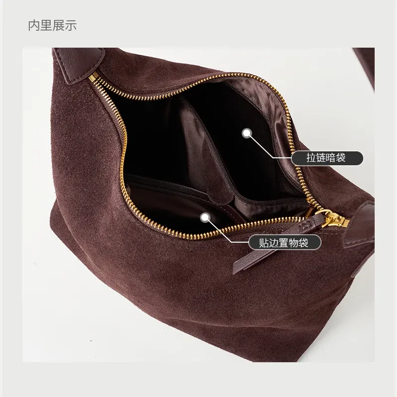 Women Cowhide Genuine Leather Bag Female Fashion Versatile Shoulder Handbag Lady Crossbody Classic Underarm Bags for Ladies New
