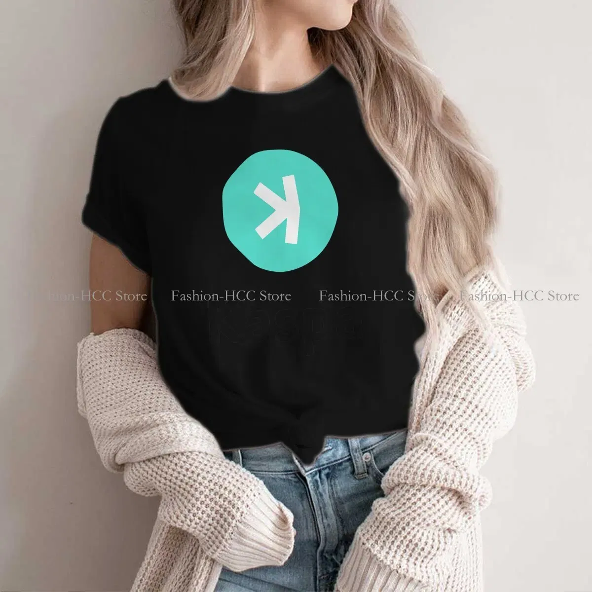 Color: black, Size: L - Kaspa Kas Special Polyester TShirt Bitcoin Top Quality New Design Gift Clothes T Shirt Stuff