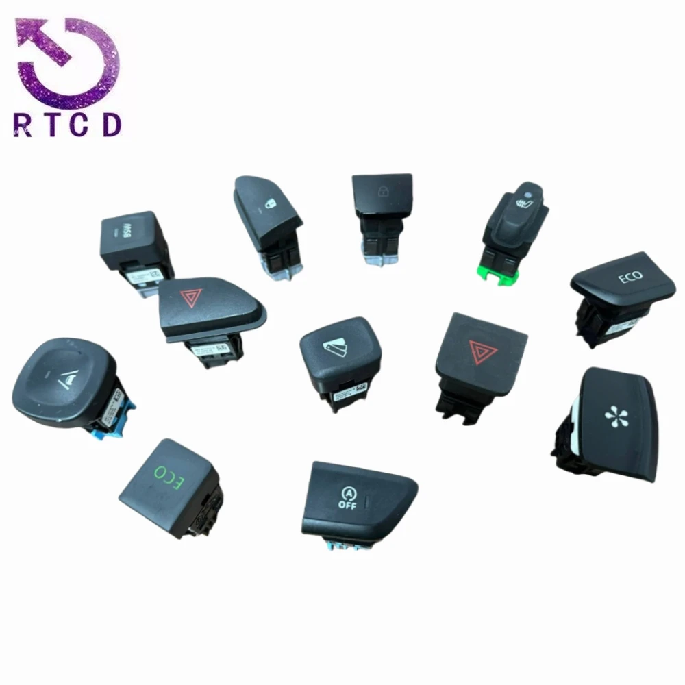 Color: Pink, Ships From: CHINA - ECO start stop emergency light switch anti slip lock seat adjustment switch air conditioning switch ACC FOR Renault