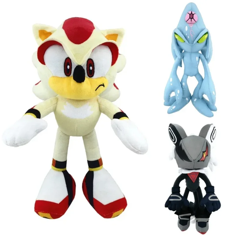 Color: WHITE - Hot Sale Sonics Plush toys Anime Figure Infinite Shadow Chaos Soft Stuffed Animals Sofa Pillows Kids Toys Home Decoration