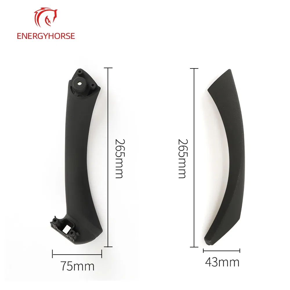 Color: black - Car Inner Handle Interior Door Panel Pull Trim Cover Black Left Right for BMW 3 Series E90 E91 316 318 320 325 328