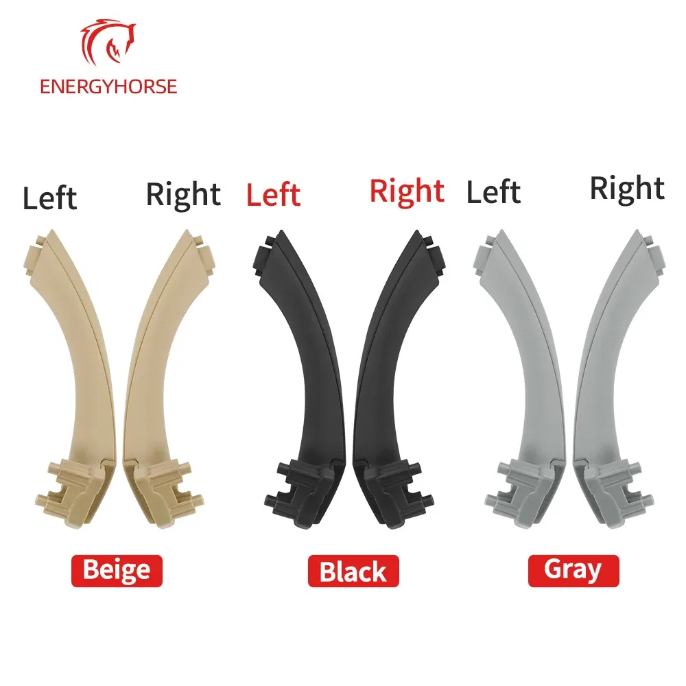 Color: black - Car Inner Handle Interior Door Panel Pull Trim Cover Black Left Right for BMW 3 Series E90 E91 316 318 320 325 328