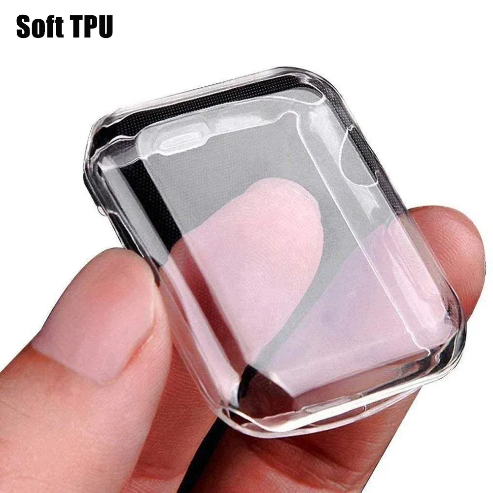 Ships From: spain, Color: Black Gray, Dial Diameter: 9 inches - Screen Protector For Apple Watch case 45mm 41mm 44MM 40MM Full TPU bumper Cover 42mm 38MM accessories iwatch series 7 SE 6 5 4 3