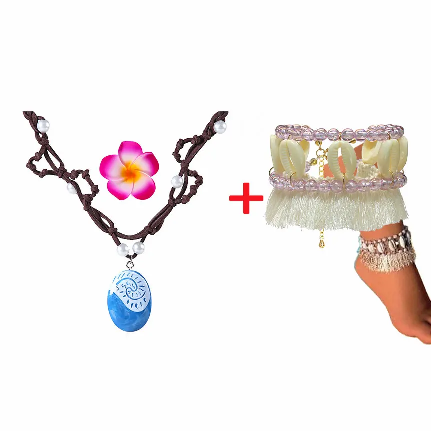 Color: Orange - Lovely Disney Moana 2 Dancing Flower Garland Headdress Kids Adult Hawaii Beach Floral Headgear Princess Vaina Cosplay Accessory