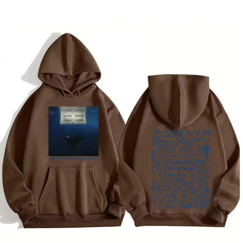 Color: SKY BLUE, Size: L - 2024 Hit Me Hard and Soft Tour Hoodie Billie Hoodie Men's Hoodie Sudaderas Men's Casual Sports