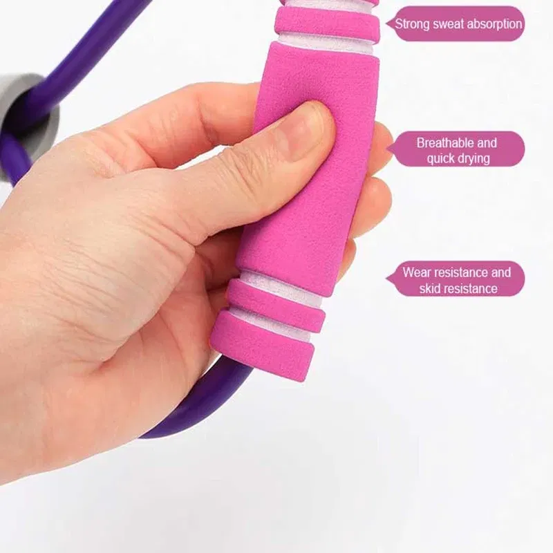 Color: Pink - 8-Shaped Tensile Strength Machine, Back Trainer, Chest Expander, Open Shoulder Beauty, Back And Shoulder Tension Rope