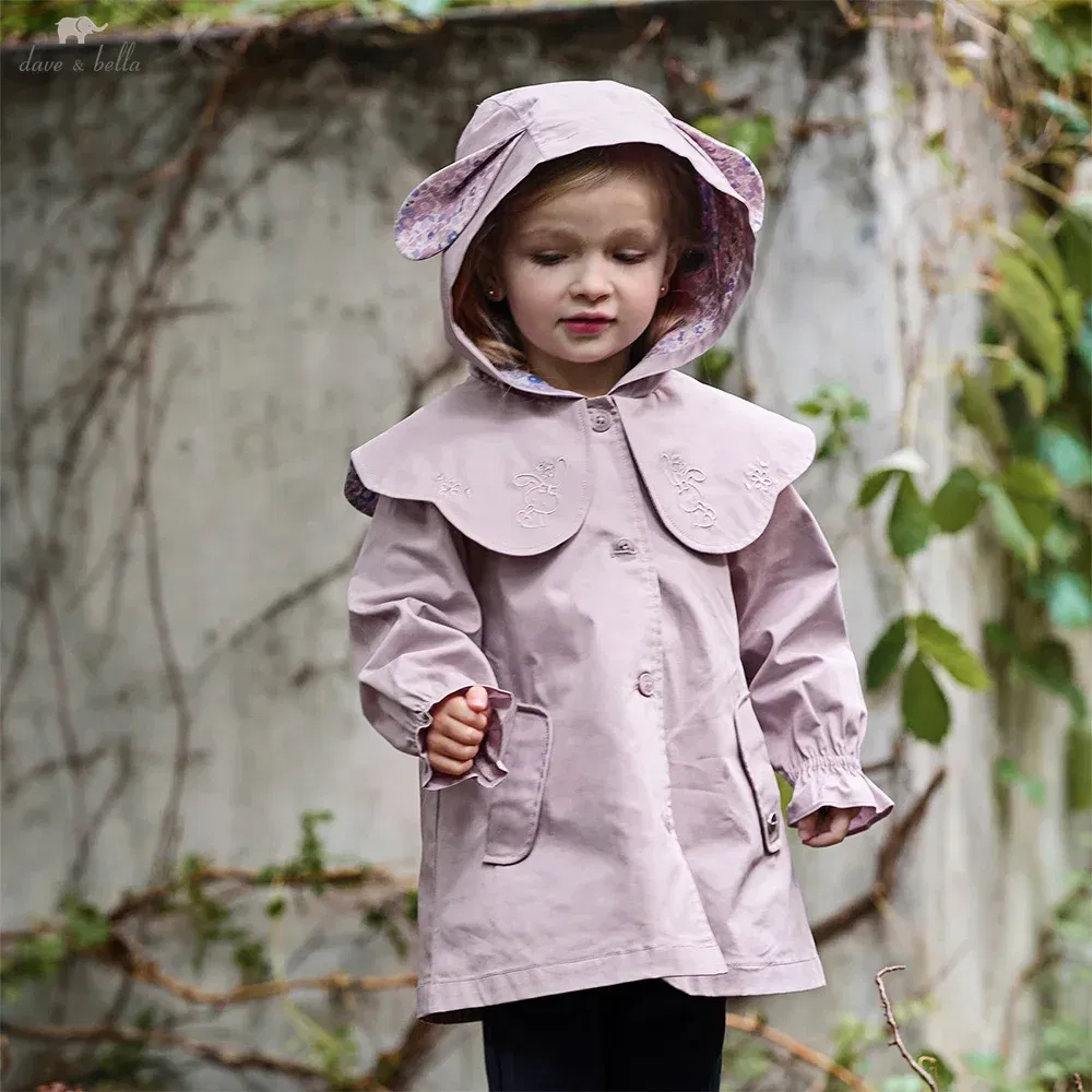 Dave Bella Children's Coat Kids Jacket Autumn Fashion Casual Cute Baby's Trench Windbreaker Cartoon Party Outdoor DB3252633