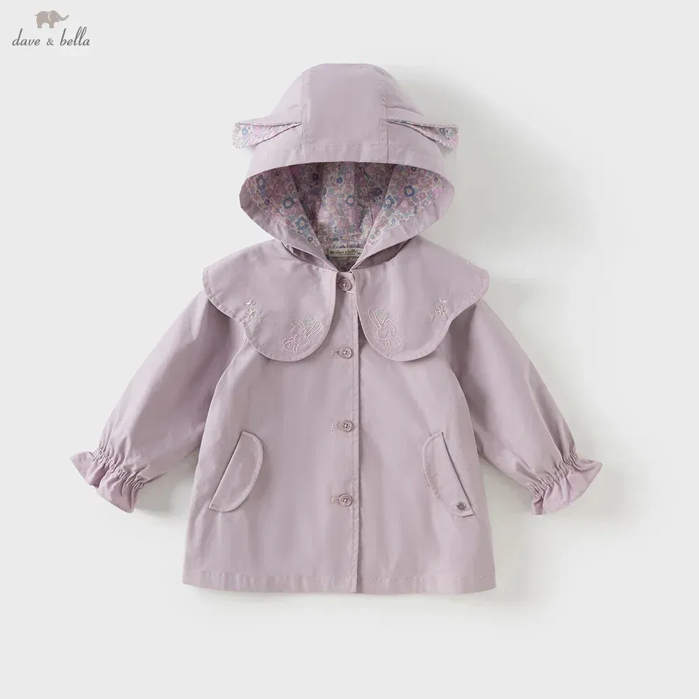 Dave Bella Children's Coat Kids Jacket Autumn Fashion Casual Cute Baby's Trench Windbreaker Cartoon Party Outdoor DB3252633