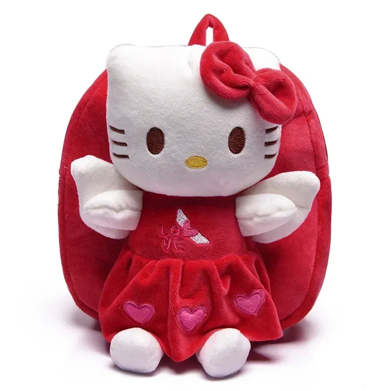 Color: black - Cartoon cute children schoolbag kindergarten small class baby backpack kt cat Mickey 1-3 years old plush backpack