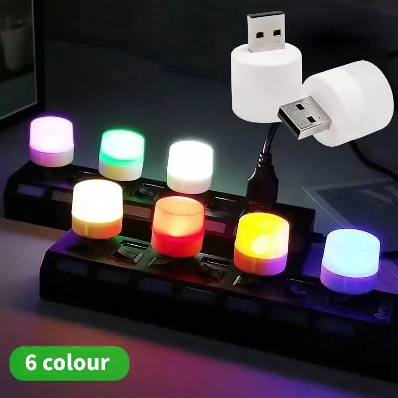 Emitting Color: Navy Blue, Ships From: CHINA - Mini USB Desk Lamp Bulb Eye Protection LED Night Light Gift Charging USB Small Round Book Lamp Christmas Bedroom Decoration