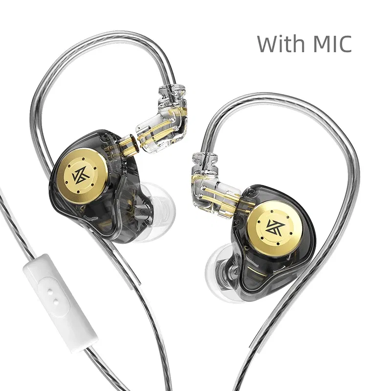Color: Red - KZ EDX PRO IEM Earphones Bass Sound Earbuds Dynamic Drive HiFi Headphones Sport Noise Cancelling Headset with Detachable Cable
