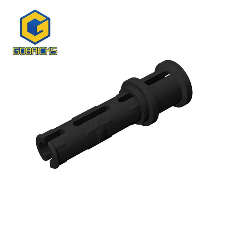 Color: Wood - Gobricks 10PCS Bricks Technical Pin 3L with Friction Ridges Lengthwise and Stop Bush Compatible With 32054 Assembles Block