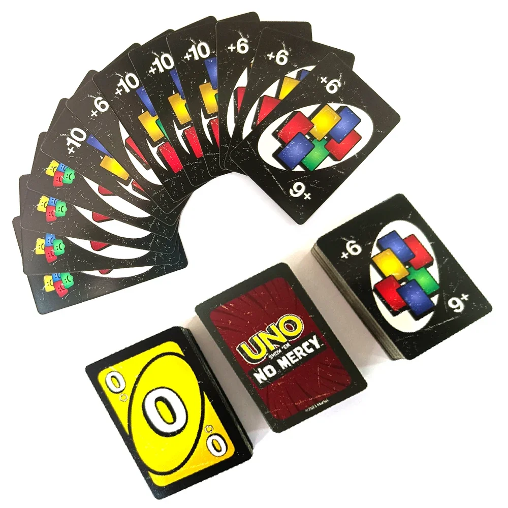 Color: Light Grey - Uno No mercy Game Board Games UNO Cards Table Family Party Entertainment UNO Games Card Toys Children Birthday Christmas
