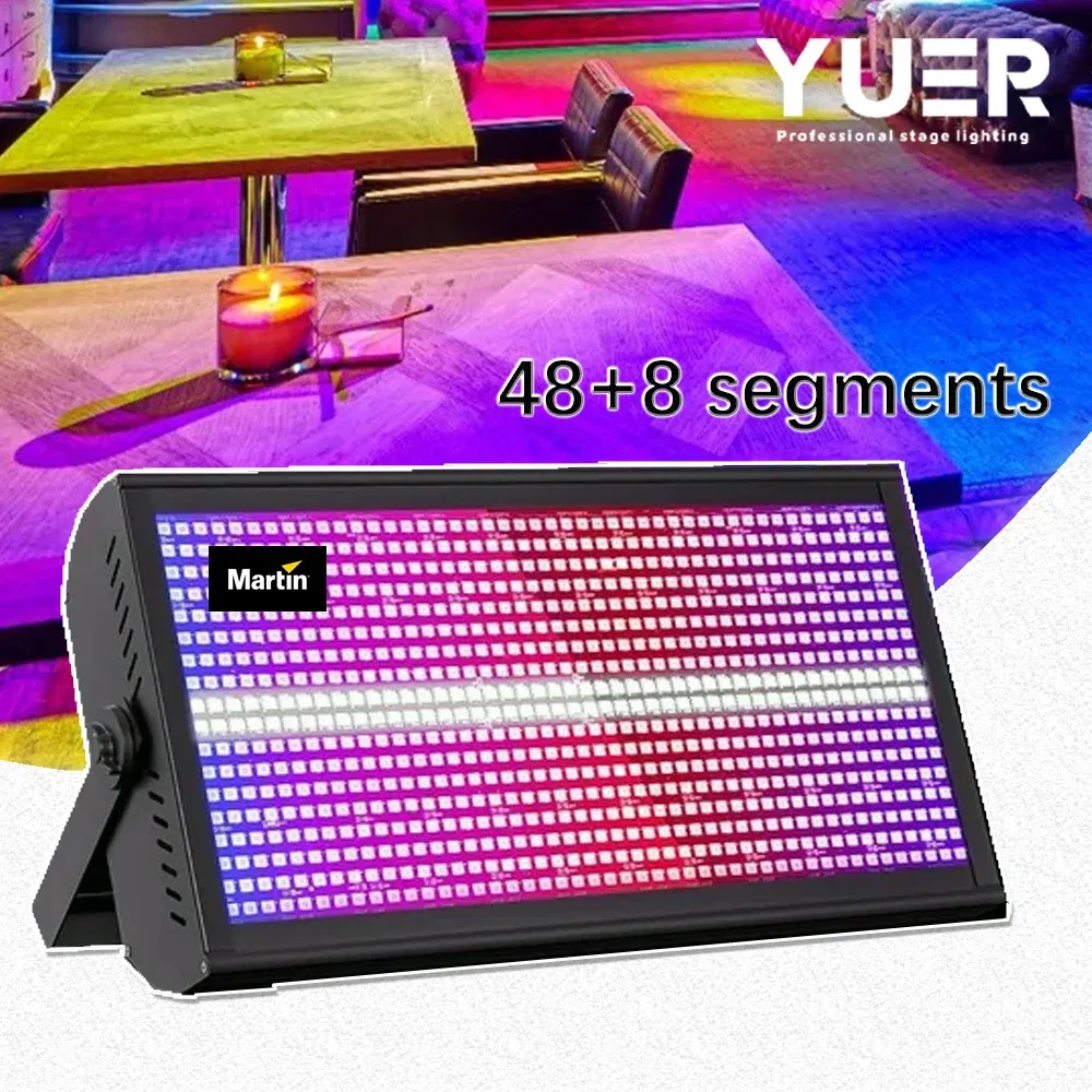 Ships From: CHINA, Plug Type: US Plug - LED 48+8 Segement Strobe Light RGBW Wash Flash 200W Housing DJ Effect Light Bar for Party Disco Wedding Bar Holiday show YUER