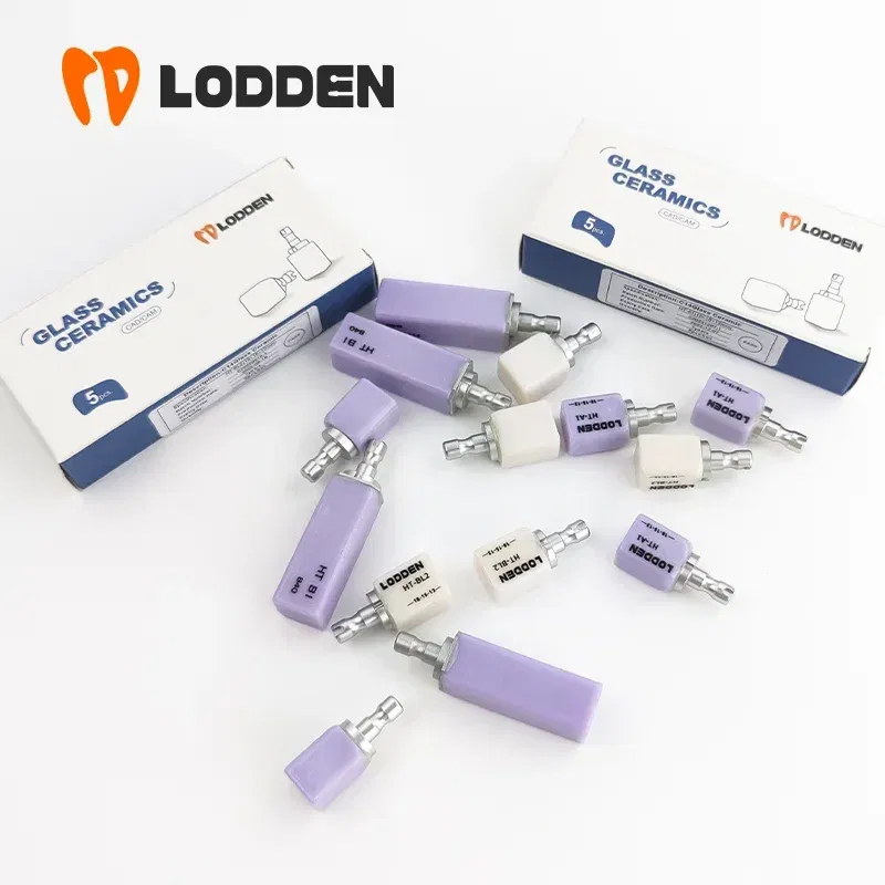 Color: Blue - 4pcs/box Dental Lithium Disilicate(Glass Ceramic) B40 Cube LT/HT for CAD CAM Inlay Veneer Crown Sirona cerec milling system