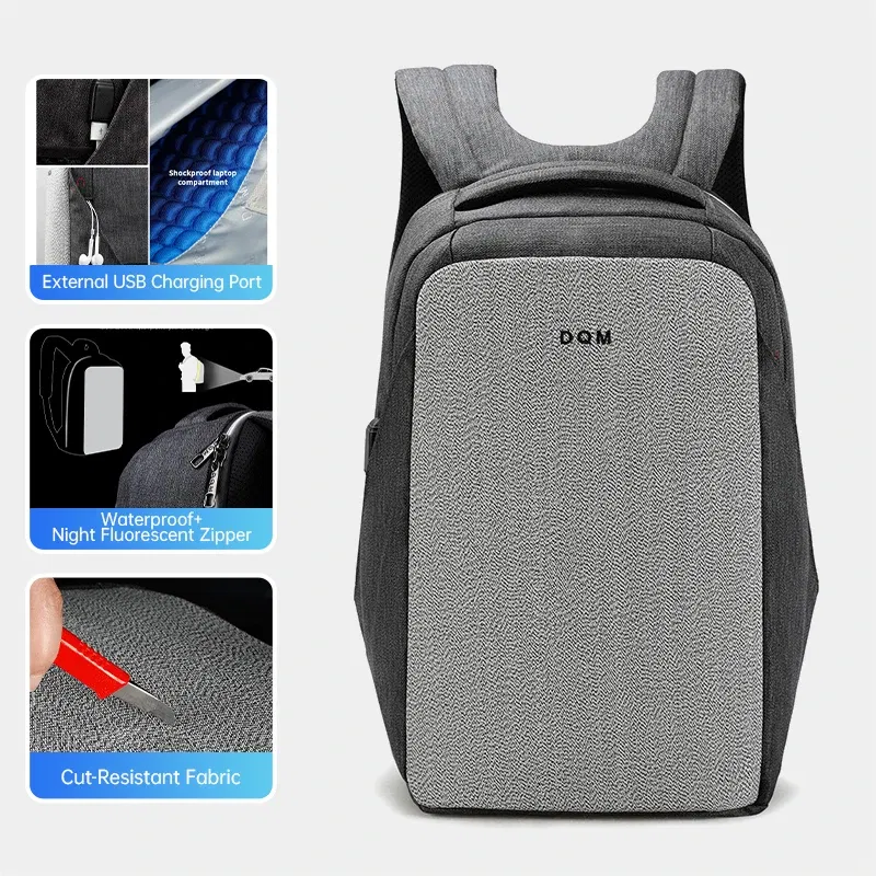 Color: Beige, Ships From: CHINA - Tigernu Men Backpack Laptop Backpack 15.6inch Cut-resistant Fabric Business Backpack Bags For School Travel Backpacks Knapsacks