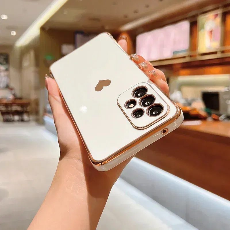 Color: Dark Grey, Compatible-Phone Models: For iPhone 14 Plus, Ships From: CHINA - Electroplating Side Love Heart Phone Case For Samsung Galaxy S25 Ultra S24 S23 S22 A16 A55 Protect Lens Shockproof Back Cover