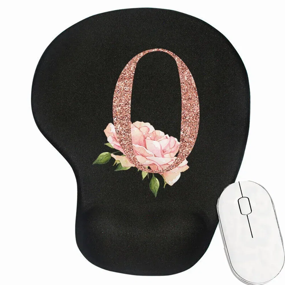 Color: Khaki - Mouse Pad Desk Mat for PC Laptop Ergonomic Non-Slip Mousepads Wrist Pad Rose Gold Series Office Accessories Mouse Mats