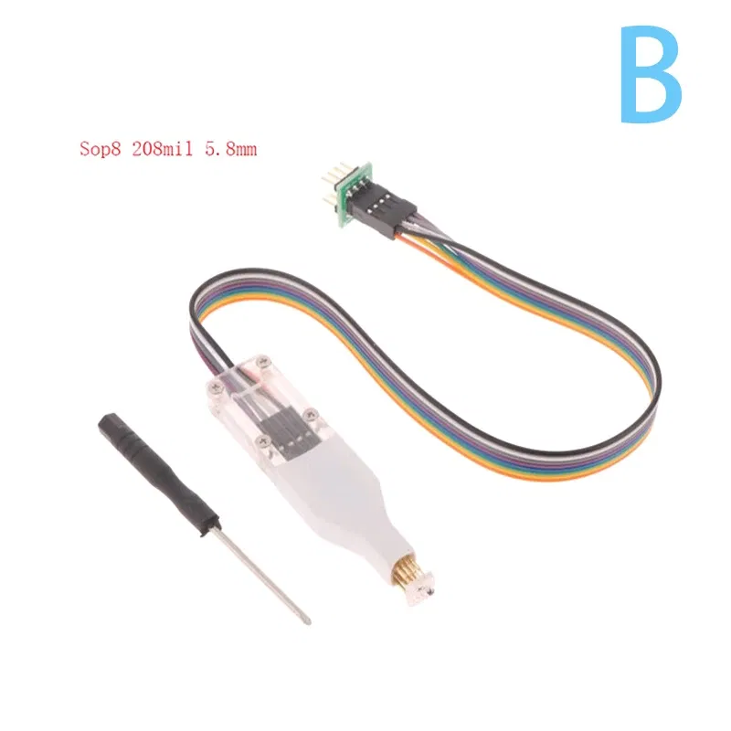 Color: Red - Sop8/w-son Chip Download Burn Write Probe Spring Needle Flash Chip Burner Cable