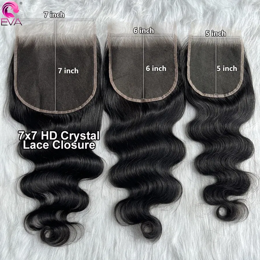 Color: PURPLE, Material Grade: Remy Hair, Stretched Length: 16inches - Eva 5x5 Hd Lace Closure Straight 13x4 Lace Frontal Closure Hand Tied Human Hair Closures Free Part Hd Lace Closure Pre Plucked