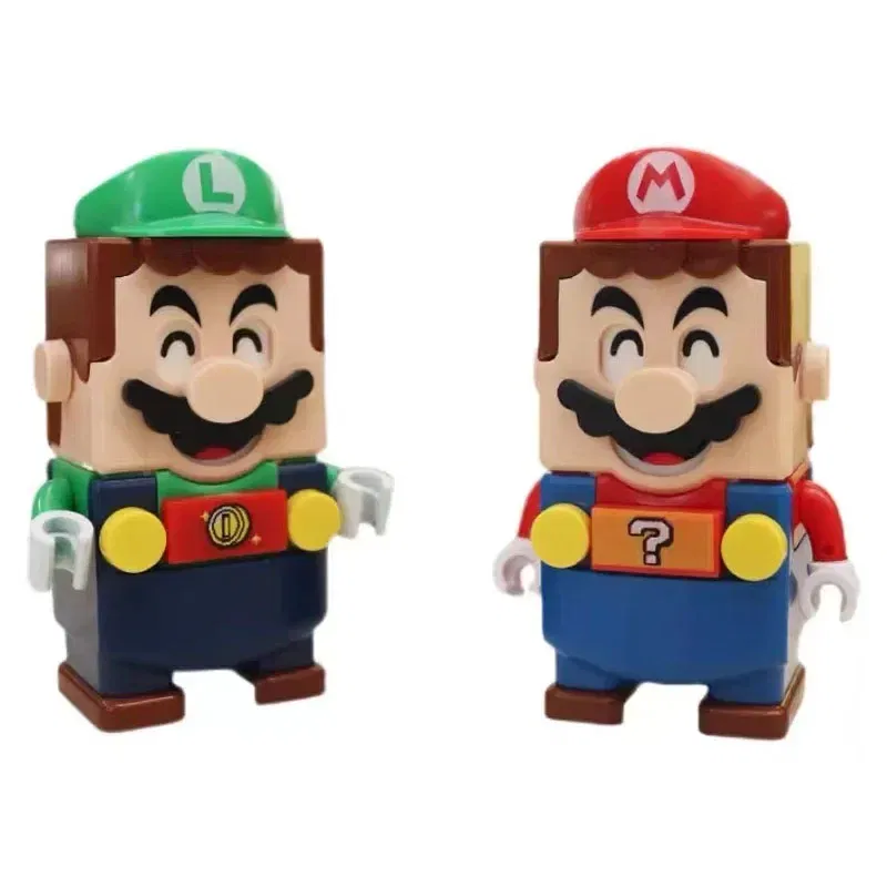 Color: Wood - New Super Mario Bros Blocks Luigi Mini Buliding Blocks Action Toy Figures Assembly Toys Dolls Children Birthday Gifts
