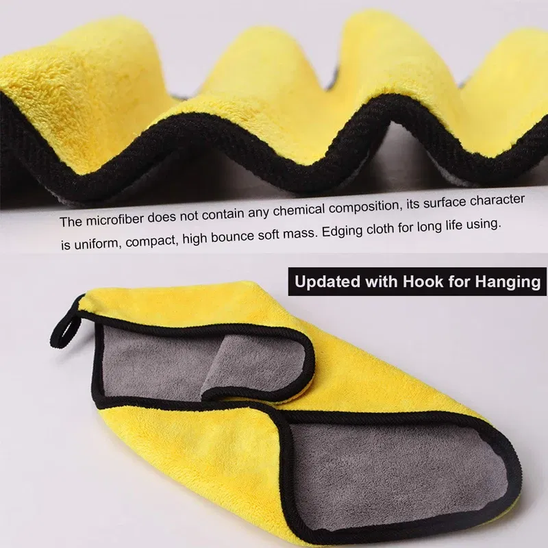 Color: Blue - Car Wash Microfiber Towel Car Cleaning Drying Cloth Car Care Cloth Detailing Microfiber Towel Car Microfiber Cloth 30x30CM
