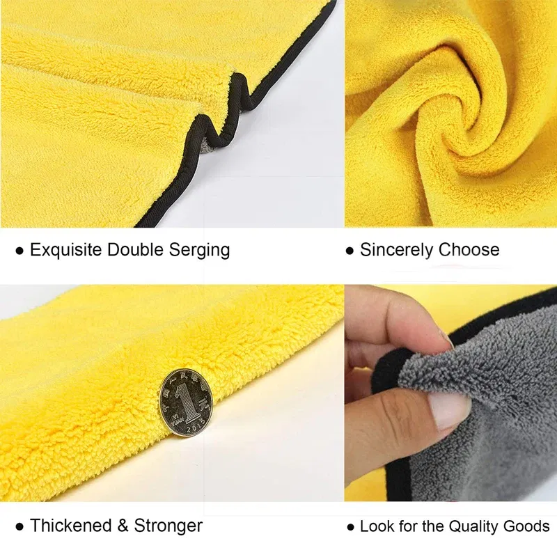Color: Blue - Car Wash Microfiber Towel Car Cleaning Drying Cloth Car Care Cloth Detailing Microfiber Towel Car Microfiber Cloth 30x30CM
