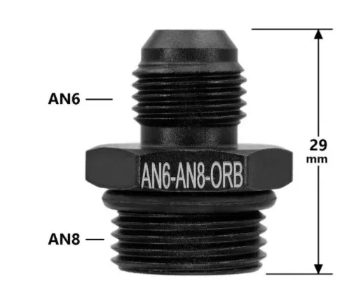 Color: GRAY - Oil Hose Straight Fitting Hose Adapter Oil Cooler Fitting An6 to An6 An8 An10 1/2 1/8 3/8 1/4 NPT 5/16,AN10 AN8 to 9MM M18 M12