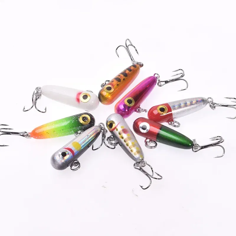 Color: Light Grey - 1 Pc Sinking Pencil Fishing Lure 3cm 2.8g Miniature Jigs Wobblers Plastic Artificial Hard Bait for Bass Trout Fishing Tackle