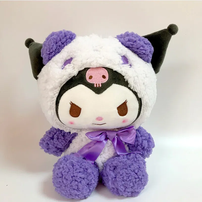 Color: MediumVioletRed, Height: 11cm-30cm - kawaii Sanrio Plushies Toy Hello Kitty Cinnamonroll Pochacco Kuromi Plush Doll Cos Bear Cute Toys Children Birthday Gifts