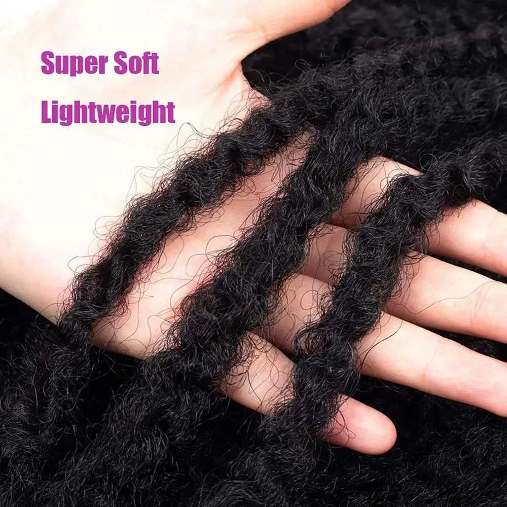 Color: #4, Stretched Length: 18inches, Bulk Buy: 1Pcs/Lot - 18 Inch Synthetic Marley Twist Braiding Hair Afro Kinky Curly Crochet Hair for Faux Locs Long Springy Twist Hair Extensions