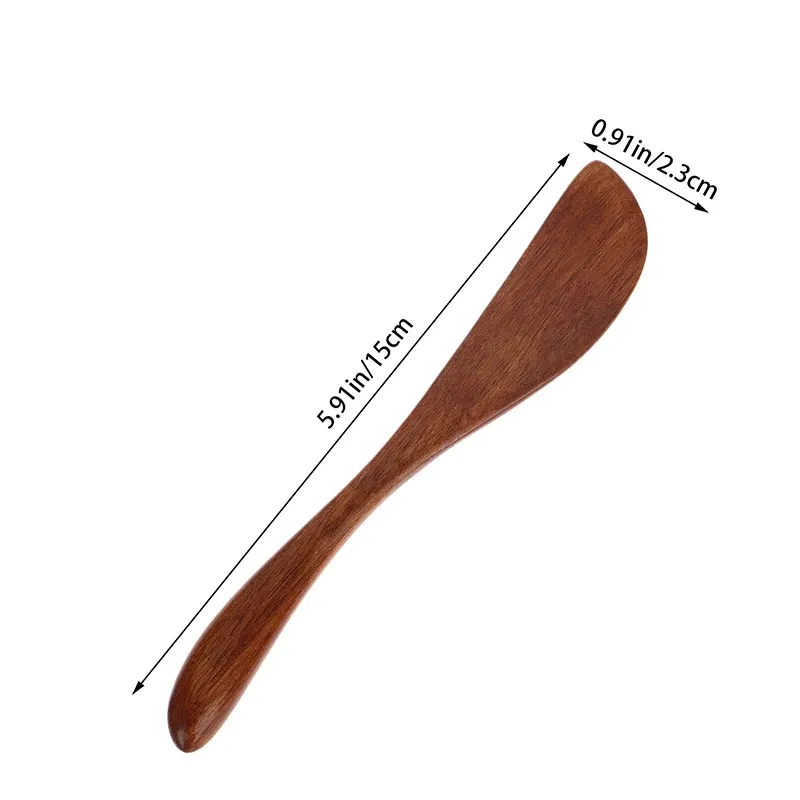 Color: Blue - Wooden Marmalade Knife Mask Butter Knife Cheese Dessert Jam Tabeware Dinner Breakfast Toast Bread Thick Handle Knife Kichen Tool