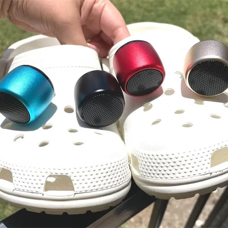 Color: Blue - Funny Croc Mini BT Speaker charm accessories Christmas Gift For Friends