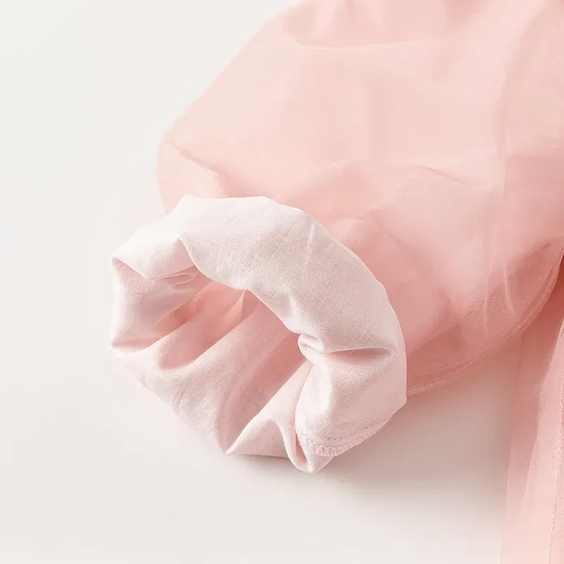 Color: Pink, Kid Size: 8 - Dave Bella Princess Dress for Girls Children Baby 2024 New Spring Noble Charm Sweet Classy Lovely Mesh Fashion Party DB1248276
