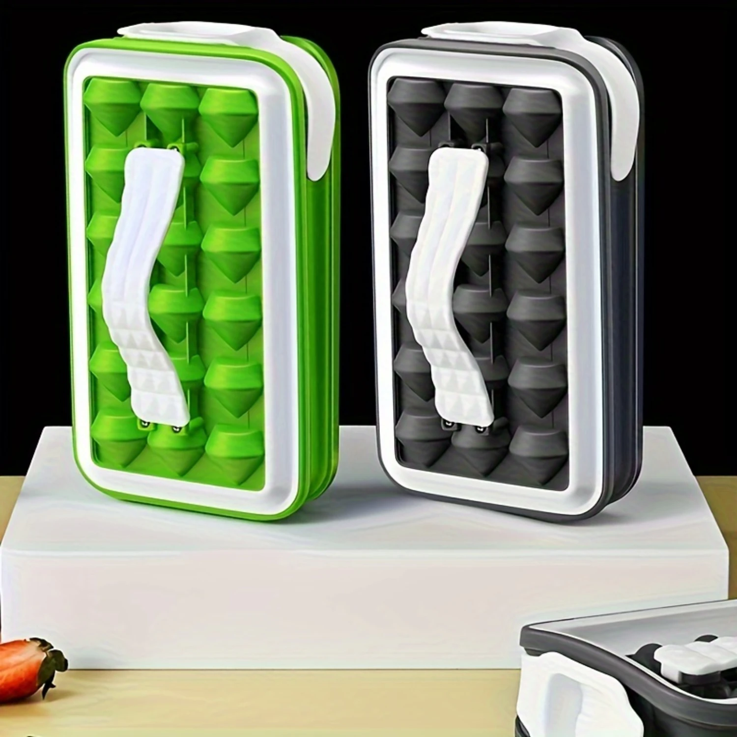 Color: green, Ships From: CHINA - Kitchen Silicone Ice Tray, Easy Release Sphere ice mold Ice tray silicone small Popsicle molds Ice cream bowl Silicon mold Mold