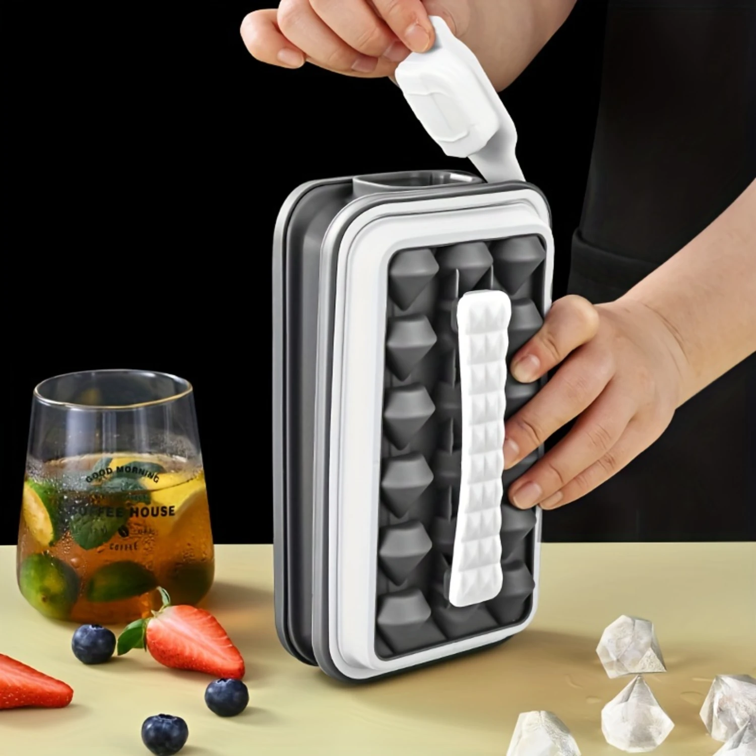 Color: green, Ships From: CHINA - Kitchen Silicone Ice Tray, Easy Release Sphere ice mold Ice tray silicone small Popsicle molds Ice cream bowl Silicon mold Mold